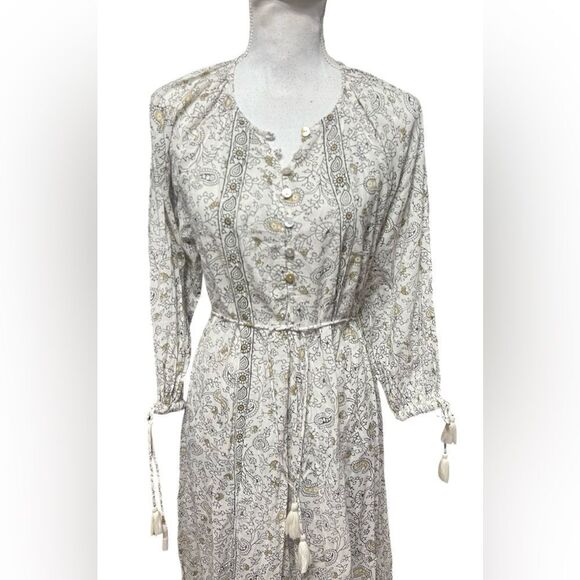 Cleobella Aaliyah Kaftan Midi Dress Women's Ornate Paisley Size: XS - Picture 3 of 7